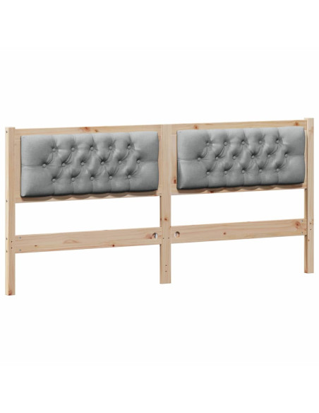 Testiera Marrone e grigio chiaro 180 cm Legno di pino massello