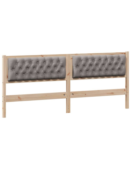 Testiera Altro Marrone e taupe 200 cm Legno di pino massello