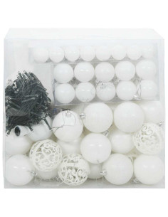 Set di Palle di Natale con 300 LED 120 pcs Bianco Plastica