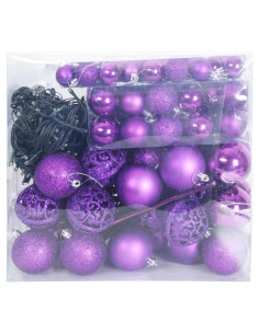 Set di Palle di Natale con 300 LED 120 pcs Lillà Plastica