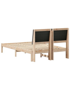 Struttura del Letto con testiera Marrone e taupe 135 x 190 cm