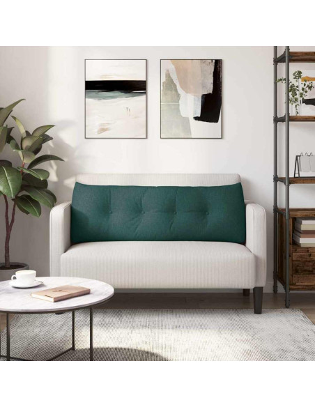 Cuscino per Schiena Verde Scuro 140 x 24 x 50 cm Tessuto