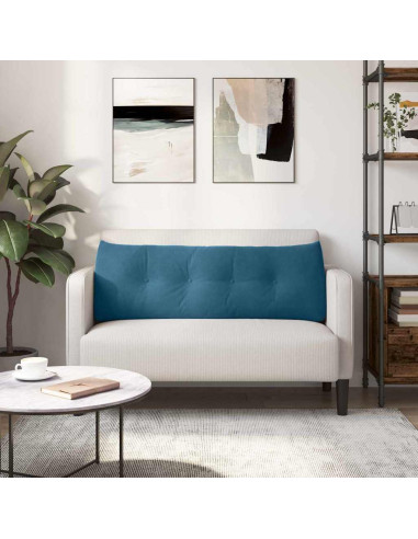Cuscino per Schiena Blu 140 x 24 x 50 cm Velluto