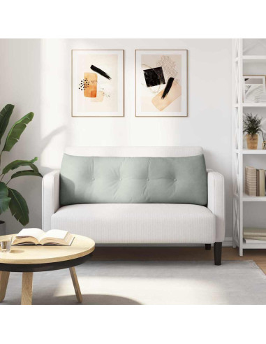 Cuscino per Schiena Grigio chiaro 140 x 24 x 50 cm Velluto