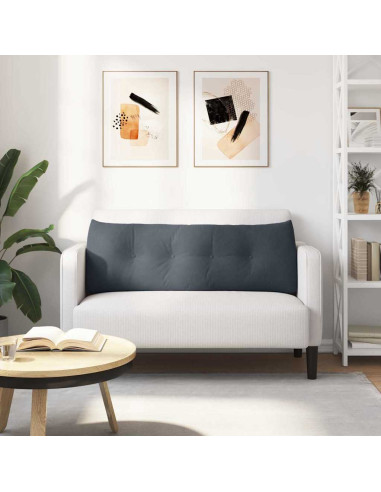 Cuscino per Schiena Grigio scuro 140 x 24 x 50 cm Velluto