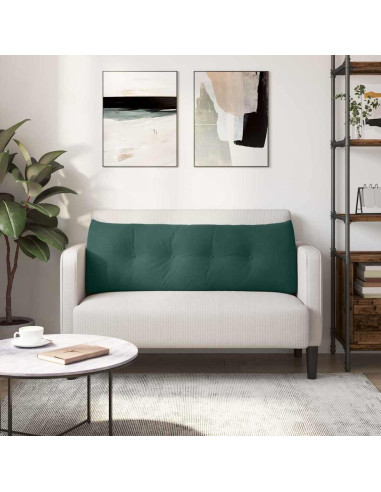 Cuscino per Schiena Verde Scuro 140 x 24 x 50 cm Velluto