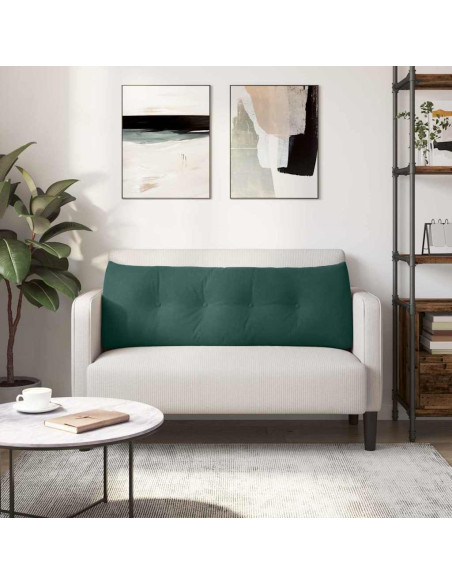 Cuscino per Schiena Verde Scuro 140 x 24 x 50 cm Velluto