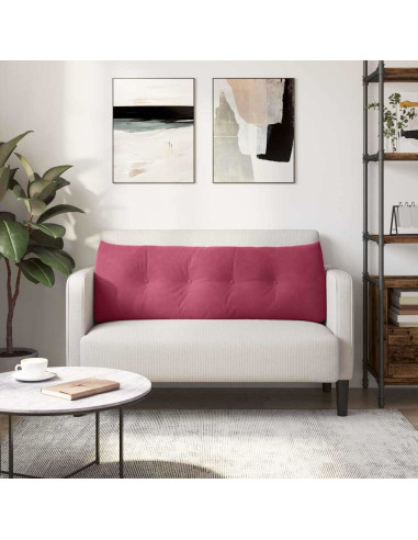 Cuscino per Schiena Rosso Vino 140 x 24 x 50 cm Velluto