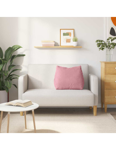 Cuscino per Schiena Rosa 60 x 20 x 50 cm Tessuto in Cords