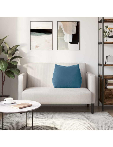 Cuscino per Schiena Blu 60 x 20 x 50 cm Tessuto in Cords