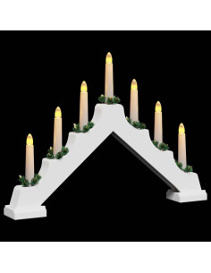 Ponte con Candele di Natale 3 pcs Bianco 39.5 x 5 x 29 cm