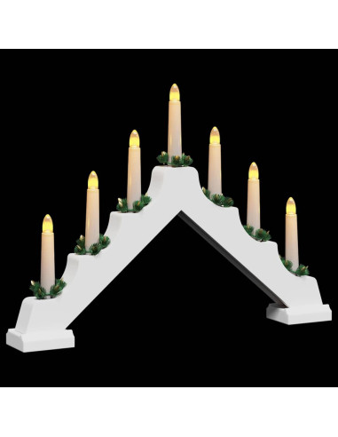 Ponte con Candele di Natale 3 pz 7 LED Bianco caldo