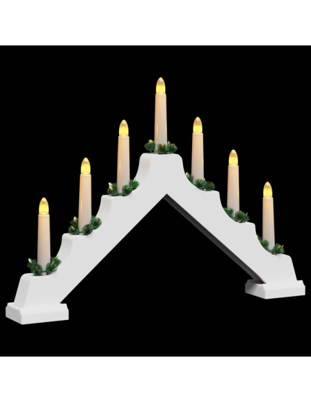 Ponte con Candele di Natale 3 pcs Bianco 39.5 x 5 x 29 cm