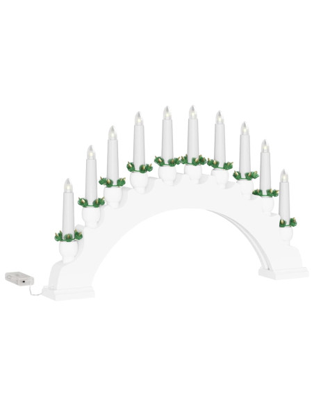 Arco di Candele di Natale con 10 Candele LED Bianco
