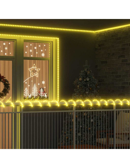 Luce a corda con 1200 LED Bianco caldo 50 m PVC