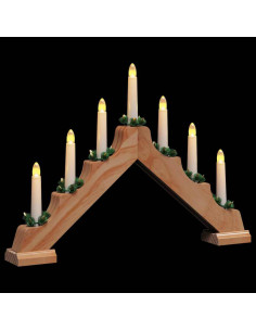 Ponte con Candele di Natale 3 pcs Marrone 39.5 x 5 x 29 cm
