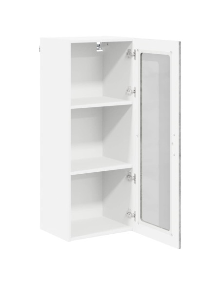 Pensile cucina con lo scaffale Grigio cemento 40 x 31 x 100 cm