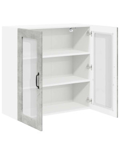 Pensile cucina Grigio cemento 80 x 31 x 80 cm Legno multistrato