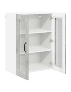 Pensile cucina Grigio cemento 60 x 31 x 80 cm Legno multistrato