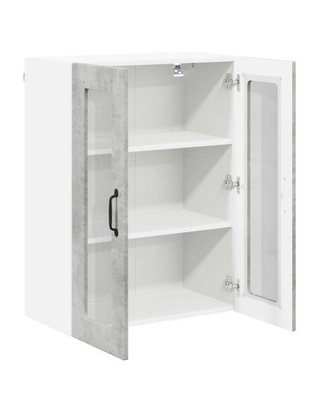 Pensile cucina Grigio cemento 60 x 31 x 80 cm Legno multistrato