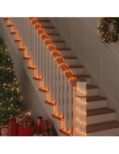 Luce a corda con 2400 LED Bianco caldo 100 m PVC