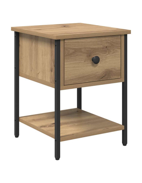 Comodino 2 pcs rovere artigianale 34 x 35,5 x 45 cm