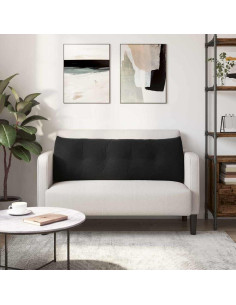 Cuscino per Schiena Nero 140 x 24 x 50 cm Velluto
