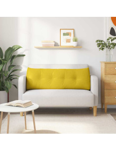 Cuscino per Schiena Giallo 140 x 24 x 50 cm Velluto