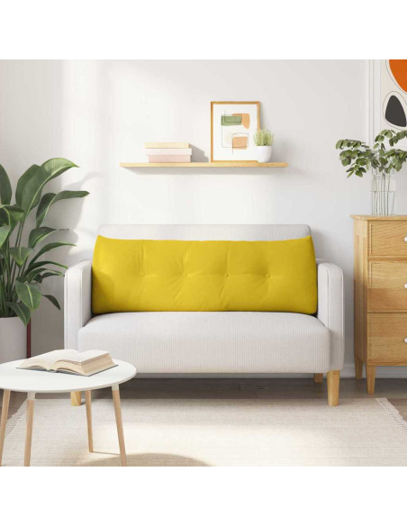 Cuscino per Schiena Giallo 140 x 24 x 50 cm Velluto