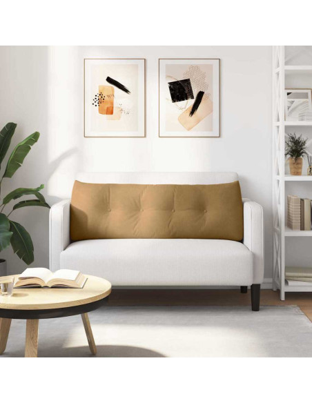 Cuscino per Schiena Marrone 140 x 24 x 50 cm Velluto
