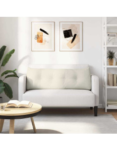 Cuscino per Schiena Crema 140 x 24 x 50 cm Velluto