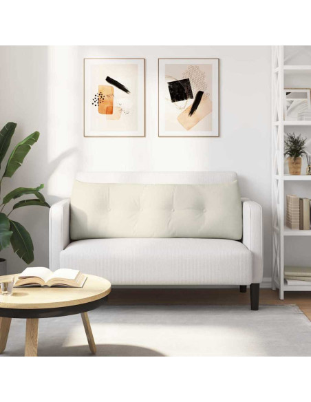 Cuscino per Schiena Crema 140 x 24 x 50 cm Velluto