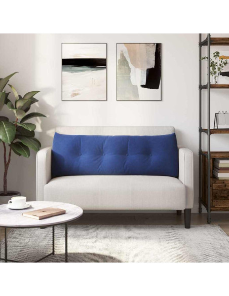 Cuscino per Schiena Blu Polizia 140 x 24 x 50 cm Velluto