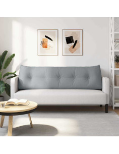 Cuscino per Schiena Grigio chiaro 160 x 24 x 50 cm Tessuto