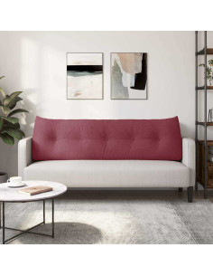 Cuscino per Schiena Rosso Vino 160 x 24 x 50 cm Tessuto