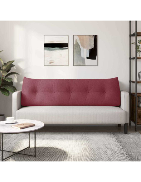 Cuscino per Schiena Rosso Vino 160 x 24 x 50 cm Tessuto