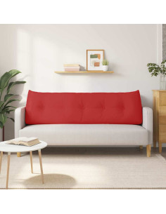 Cuscino per Schiena Rosso 160 x 24 x 50 cm Tessuto