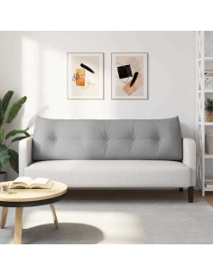 Cuscino per Schiena Grigio Nuvola 160 x 24 x 50 cm Tessuto