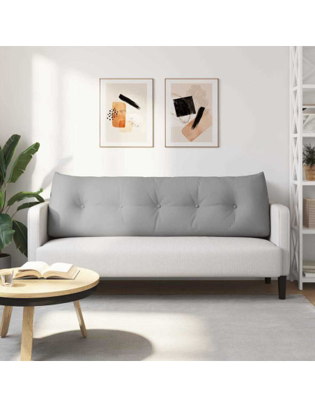 Cuscino per Schiena Grigio Nuvola 160 x 24 x 50 cm Tessuto