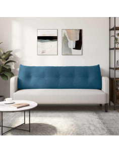 Cuscino per Schiena Blu 160 x 24 x 50 cm Velluto