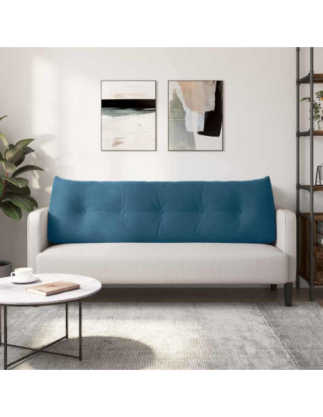Cuscino per Schiena Blu 160 x 24 x 50 cm Velluto