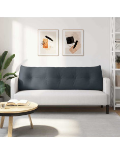 Cuscino per Schiena Grigio scuro 160 x 24 x 50 cm Velluto
