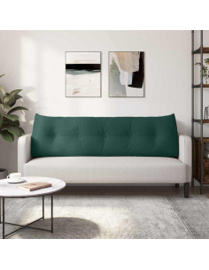 Cuscino per Schiena Verde Scuro 160 x 24 x 50 cm Velluto