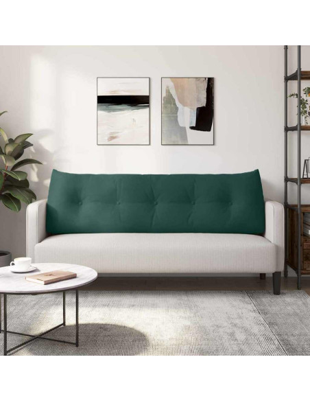 Cuscino per Schiena Verde Scuro 160 x 24 x 50 cm Velluto