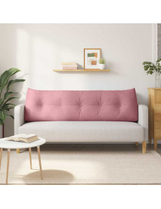 Cuscino per Schiena Rosa 160 x 24 x 50 cm Velluto
