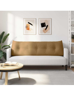 Cuscino per Schiena Marrone 160 x 24 x 50 cm Velluto