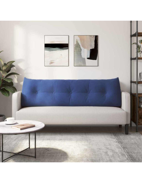 Cuscino per Schiena Blu Polizia 160 x 24 x 50 cm Velluto