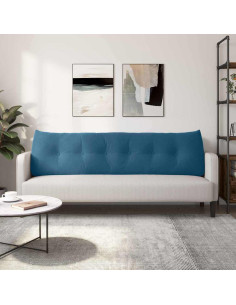 Cuscino per Schiena Blu 180 x 24 x 50 cm Velluto