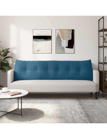Cuscino per Schiena Blu 180 x 24 x 50 cm Velluto