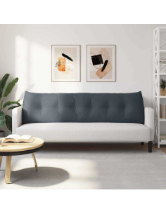 Cuscino per Schiena Grigio scuro 180 x 24 x 50 cm Velluto